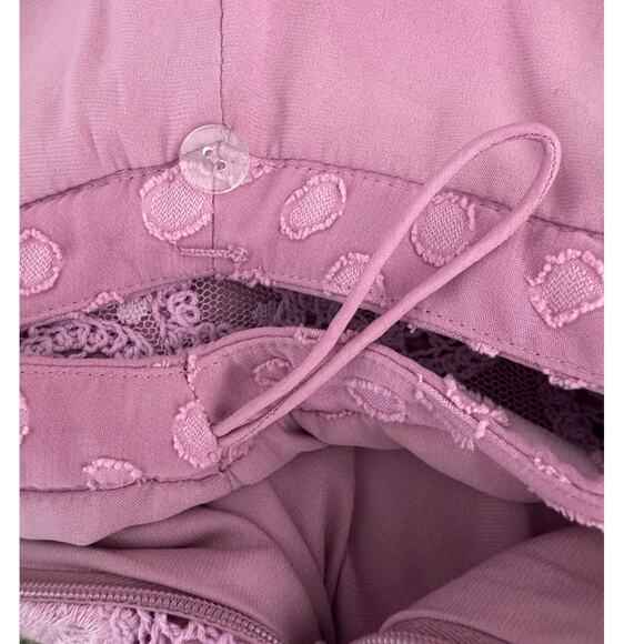 Alexis Zendaya Lace Crochet Cut Out Long Sleeve Dress Lilac Macrame size XS - Picture 10 of 15